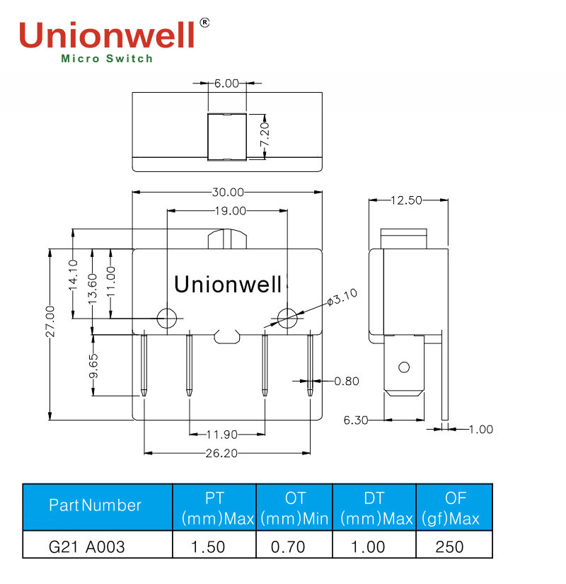limit switch g21 series drawing